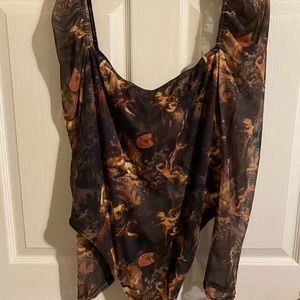 Pretty Little Thing Renaissance Print Body Suit